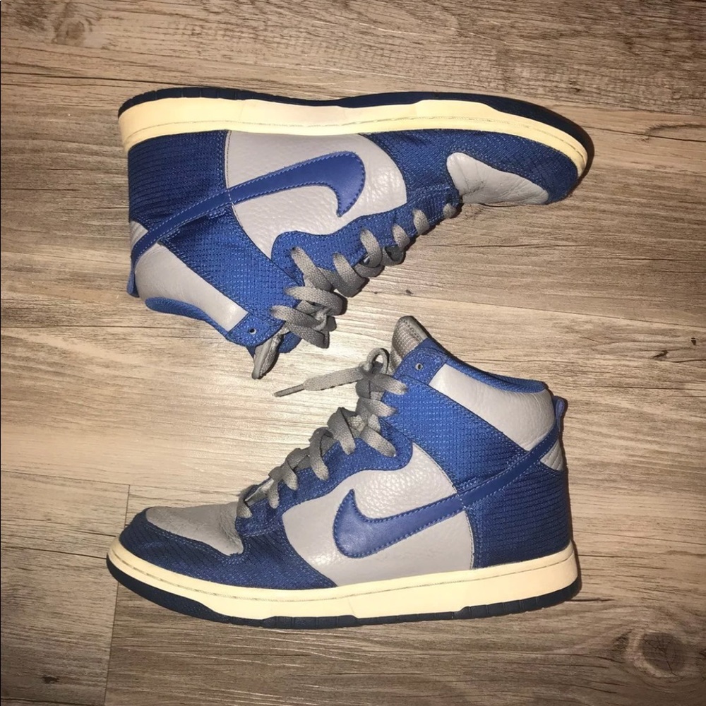 Men’s Blue and Grey Nike High Dunks